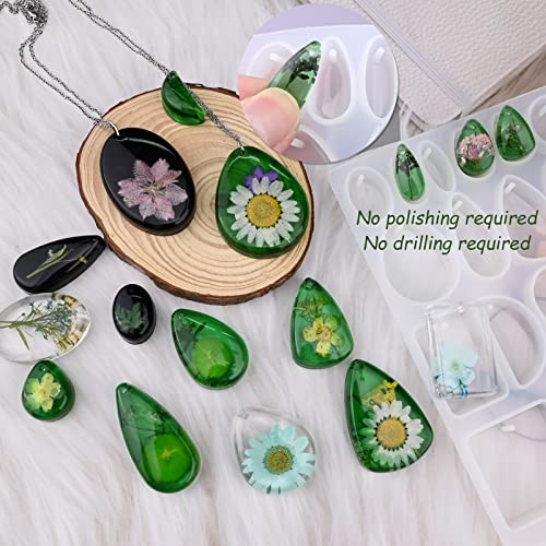 Resin Jewelry Molds for Casting - Silicone Molds for Epoxy Resin, Pendant Mold for DIY Gem Cabochon, Earring, Necklace Jewelry Making - color: Pendant Mold