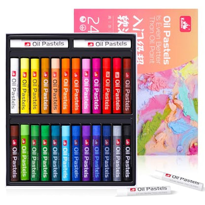 LIGHTWISH 26 Oil Pastels for Drawing - Soft Oil Pastel Art Set for Artists