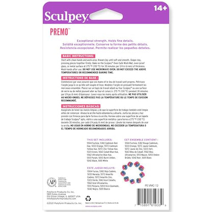 Sculpey Premo Multipack - 12 Shades Classic Mixing Colors 1oz Clay Bars - style: Classic