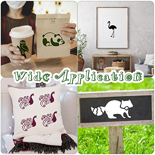 Fainne 100 Pcs 2 Inch Animals Stencils Small Stencils for Painting | Reusable Craft Stencils, DIY Scrapbook, Wood Wall Fabric Rock Chalkboard Sign Painting, Home Art Decor Projects - style: Animals