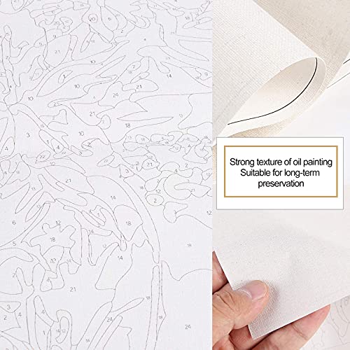 ACSAUMMY DIY Paint by Numbers Kit for Adults Beginners, 16 x 20 Cat Number Artist Paint by Number Kits on Canvas with 3 Brushes Animals Acrylic Painting Crafts for Home Wall Decor