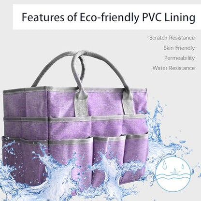 Cupohus Craft Organizer Tote Bag, Purple Sewing Bag for Art - color: Purple
