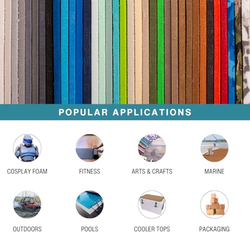 LotusFoam EVA Foam Sheet 3mm – 44"x 85" Craft Foam for Cosplay, Costumes & DIY, High Density 130 kg/m3, Heat Shapeable, Paintable, 35 Colors(Oyster Grey) - Oyster Grey - color: Oyster Grey