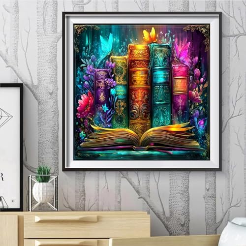 ARPADAMO Diamond Art Kits for Adults,Books Diamond Painting Kits 12x12in | Diamond Painting Kit - Sparkling Full Drill Design Perfect for Home Decor, Holiday Gifting, And Relaxing Crafting 12x12inch - color: DP02798