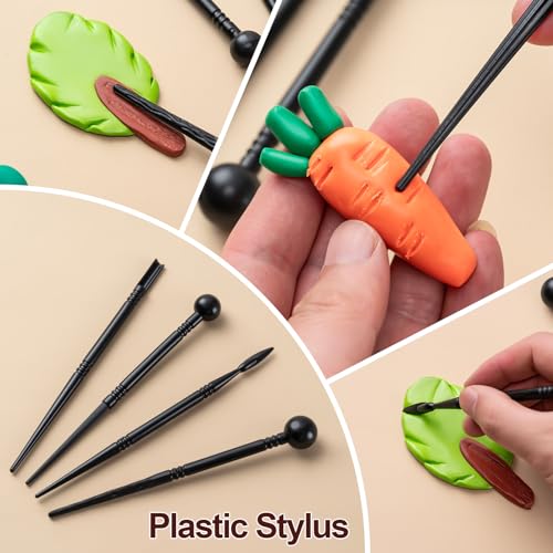 Amrules 27 Pcs Polymer Clay Sculpting Tools Kit for Adults, Light Yellow - color: Lightyellow-27Pcs