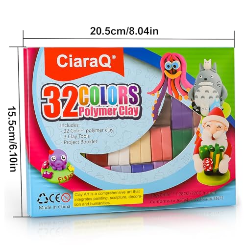 CiaraQ Polymer Clay Kit, Mini Modeling Clay Set - color: 32 Colors