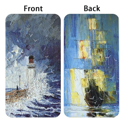 40 Empty Half Pans Watercolor Palette Tins Box with Magnetic Squares - color: Lighthouse, size: 40 Half Pans