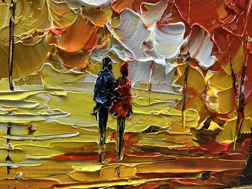 Natural Landscape Romantic Theme Modern Abstract Oil Painting Large Canvas Wall Decoration Art 24x48 Inches - color: Ts12
