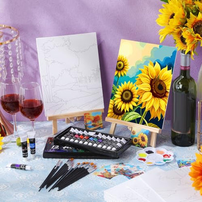 Sherr 12 Pcs Pre Drawn Canvas for Adults,Mixed Styles,8 x 10 Inch - size: 8 x 10 Inch, style: Mixed Styles