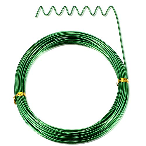 1 Roll Tecunite Aluminum Wire Craft Wire, 10 M X 1.5 mm, Green | TecUnite Aluminum Craft Wire for Sculpting,10 M X 1.5 Mm,Green,1 Roll - color: Green, size: 10000 mm x 1.5 mm
