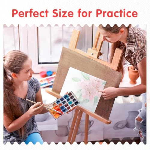 FIXSMITH Canvas Boards for Painting 4x4 Inch, Super Value 24 Pack Mini Canvases, White Blank Canvas Panels, 100% Cotton Primed, Painting Art Supplies - size: 4"×4"
