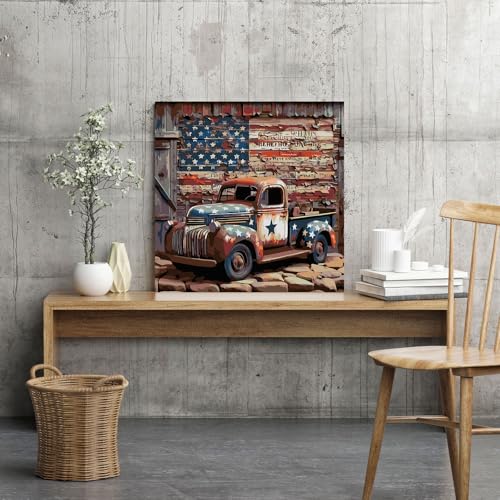 CHWGLFGG Vintage Truck Paint by Numbers Kit for Adults On Canvas 16x16inch - color: Truck