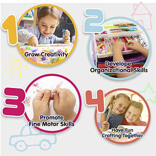 Olly Kids Art Kit, Arts & Crafts Supplies Set for Kids Ages 4-8 - color: Pink