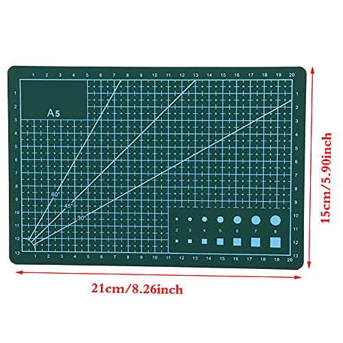 Self Healing Cutting Mat 5.9 x 3 Inch Double Sided Sewing Mat for Crafts Quilting Fabric Precision Scrapbooking Hobby DIY Small Cutting Board