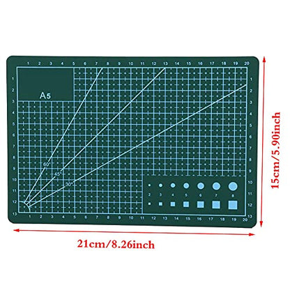 Self Healing Cutting Mat 5.9 x 3 Inch Double Sided Sewing Mat for Crafts Quilting Fabric Precision Scrapbooking Hobby DIY Small Cutting Board