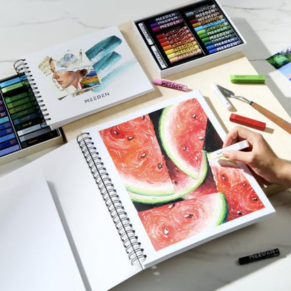 MEEDEN 9"x 12" Oil Pastel Paper Pad: 140lb/300gsm, 30 Sheets Fine Textured - size: 9"x12"