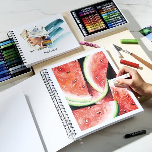 MEEDEN 8"x 8" Oil Pastel Paper Pad: 140lb/300gsm, 30 Sheets Fine Textured - size: 8"x8"