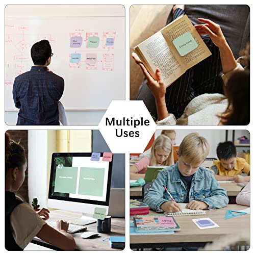 360Pcs Multi Size Sticky Notes, Sticky Notes Pastel Variety Pack for School