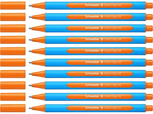 Schneider Slider Edge XB Ballpoint Pen, Orange, Box of 10 Pens (152206) - color: Orange, size: 1 Count (Pack of 10)