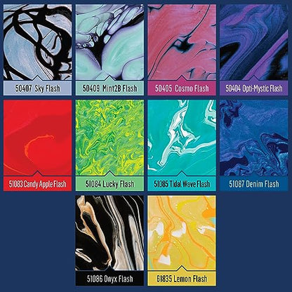 FolkArt Drizzle Tidal Wave Flash Pre-Mixed Fluid Acrylic Pouring Paint, 9 fl oz Premium Paint Perfect for Indoor & Outdoor Arts and Crafts Projects, 51085