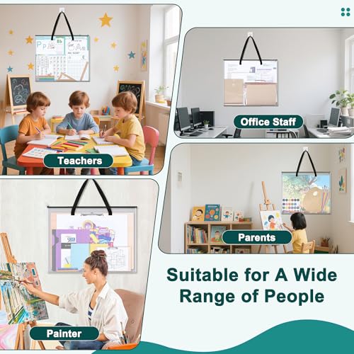 2 Pack Bulletin Board Poster Storage Bag, Art Portfolio Bag, Portfolio Folder for Artwork, Artwork Storage Case for Poster, Bulletin Board, Scrapbook, Keepsake and Teaching Materials (26'' x 20'')
