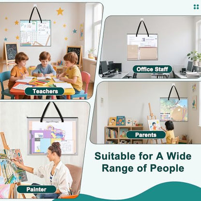 2 Pack Bulletin Board Poster Storage Bag, Art Portfolio Bag, Portfolio Folder for Artwork, Artwork Storage Case for Poster, Bulletin Board, Scrapbook, Keepsake and Teaching Materials (26'' x 20'')