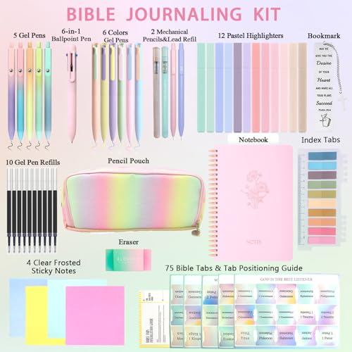 SHINYHARBOR 52Pcs Bible Study Supplies, Multicolor - color: Multicolor