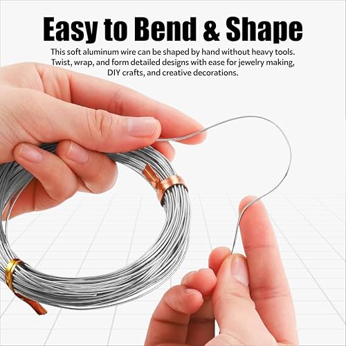18 Gauge Aluminum Wire 328 Ft (Silver, 1mm), Metal Armature Wire for Sculpting, Aluminum Craft Material, Jewelry Making, Bendable for Crafts, Beading & Floral Design by Simba Steel - style: 18 Gauge x 328 FT