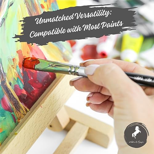 ADIS&Guys 10-Piece Professional Face & Body Painting Brush Set – Ideal for Acrylic, Oil & Watercolors, Perfect for Artists & Kids - color: Black