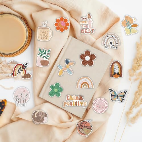 30 Pcs Boho Diamond Painting Magnets Kits Diamond Art Fridge Magnet Refrigerator Sticker Diamond Painting kit for Beginners Adults DIY Art Craft Gifts Home Decors - color: 30pcs Boho