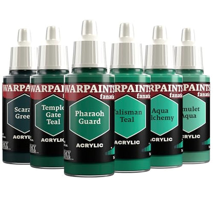 The Army Painter, Warpaints Fanatic Flexible Triad: Teals 6x18ml | Quality Acrylic Miniature Hobby Model Paint Set for Dnd & Warhammer 40K Figures - color: Flexible Triad: Teals