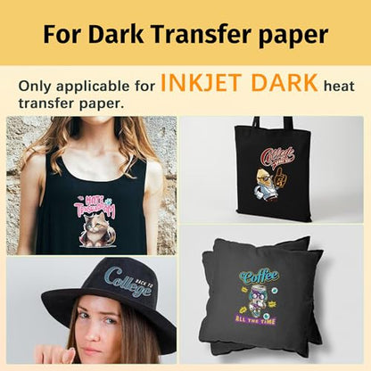 TransOurDream Heat Transfer Mask & Iron on Tape (10 Sheets, 8.5x11")- Iron-On Clear Positioning Film for Dark Transfer Paper & Printable HTV on Shirts - color: Mask-dark, size: 10 Sheets