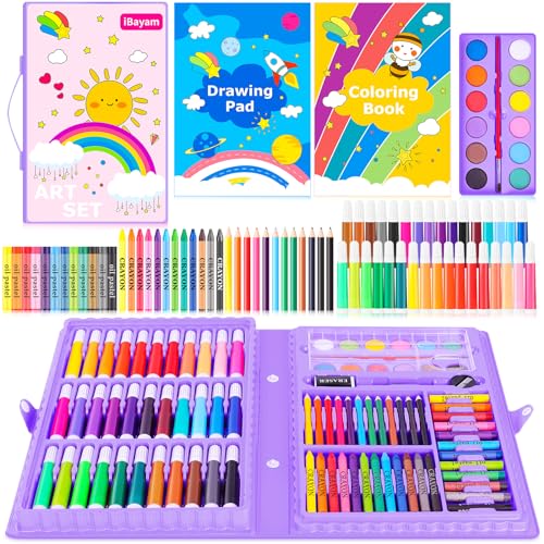 iBayam 149-Pack Drawing Kit Cute School Preppy Stuff Art Supplies, Ages 4+ - color: Purple
