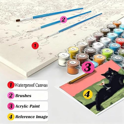 niurenmaoyi Scenery Paint by Numbers Kit for Adult Beginner,20X16in - color: Adults' Paint-By-Number Kits-0521-03