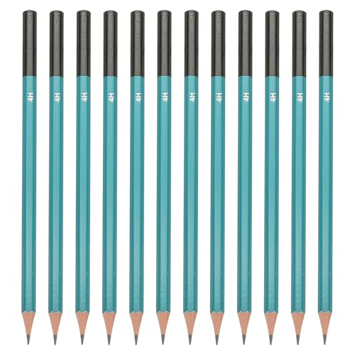 PATIKIL 4H Drawing Pencils for Sketching, 12PCS Sketch Pencils for Drawing Art Pencils Graphite Wood Pre-sharpened for Drawing Sketching Artist, Hexagonal, Black Refill, Green/Black Pole - style: 4H