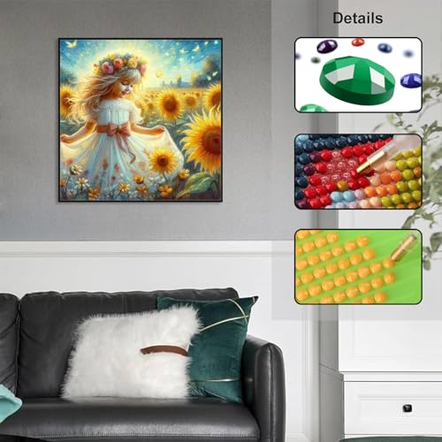 GUMITOON Diamond Art Kits for Adults-Full Drill Diamond Dots Paintings for Beginners, Round 5D Paint with Diamonds Pictures Gem Art Painting Kits DIY Crafts Kits 14"x14" QCY-094 - color: QCY-094