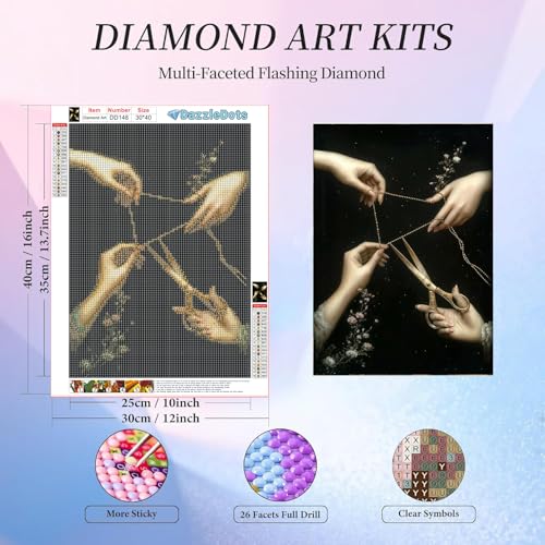 Halloween Diamond Art Kits for Adults Round Diamond Painting 12x16 Inch - color: DD148