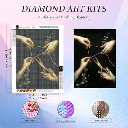 Halloween Diamond Art Kits for Adults Round Diamond Painting 12x16 Inch - color: DD148