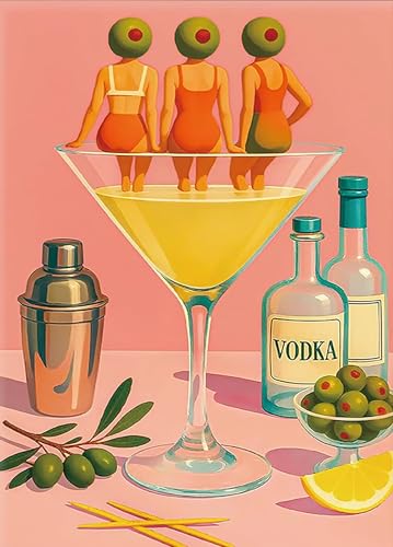 EIBEILI Diamond Art Kits for Adults-Cocktail Diamond Painting Wall Decor - color: DP03457