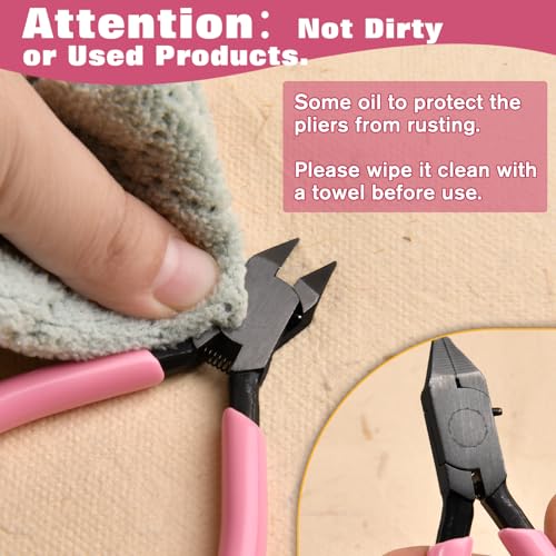SPEEDWOX 4.3-inch Model Nippers Model Tools for Advancers to Repair and Fix Plastic Models with Ultra-thin Single-edge Sprue Cutter for Plastic Model Building with Polishing Block, Protection Cap
