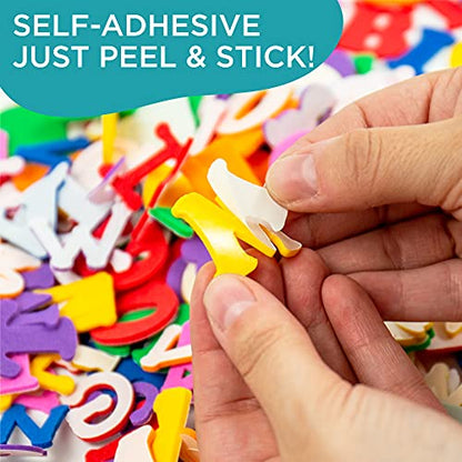 Horizon Group USA Adhesive Foam Alphabet Letters - 1000+ Sticker Letters, 7 Fonts, Capital & Lowercase, Multicolor - style: Foam Alphabet Letters