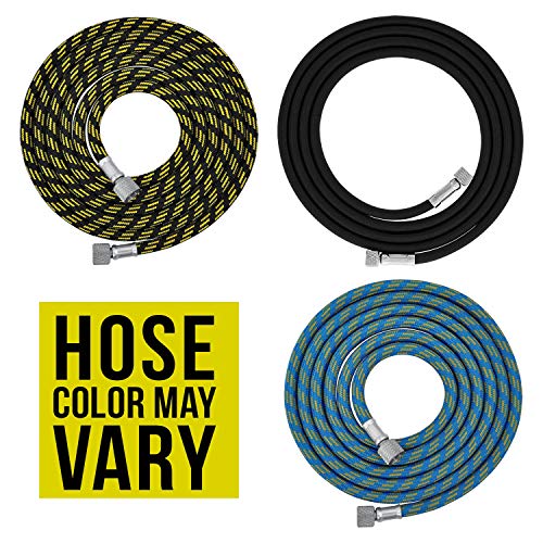 Master Airbrush Premium 25 Foot Nylon Braided Airbrush Hose | 25' Nylon Braided 1/8" BSP Airbrush Hose with Brush Adapter Fitting Connectors on Both Ends - size: 25' (1/8" Fittings)
