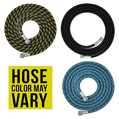 Master Airbrush Premium 25 Foot Nylon Braided Airbrush Hose | 25' Nylon Braided 1/8" BSP Airbrush Hose with Brush Adapter Fitting Connectors on Both Ends - size: 25' (1/8" Fittings)