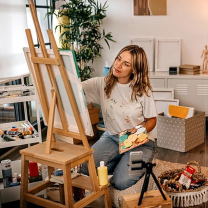 Bianyo 8x10 Inch Stretched Canvas for Painting – 10 Pack, 100% Cotton, Triple Primed & Acid-Free, Heavy-Duty Wood Frame, Blank Art Canvas for Acrylic, Oil, Watercolor & Mixed Media