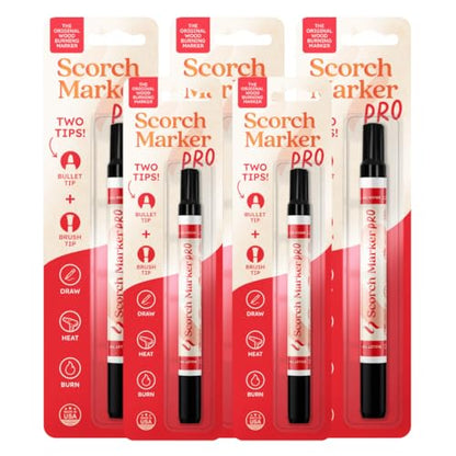 Scorch Marker Pro 5 Pack, Bulk Wood Burning Markers for Makers and Classes - size: 1 Count (Pack of 5)