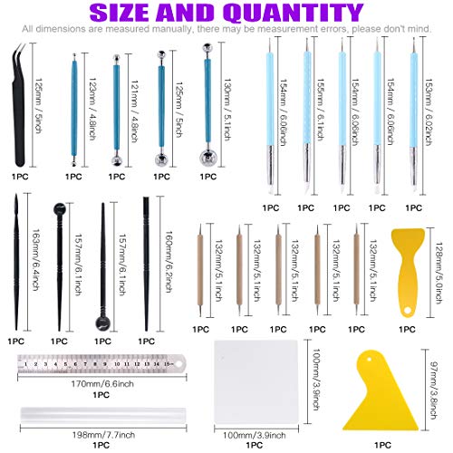 Swpeet 24Pcs Modeling Clay Sculpting Tools Kits, Painting Brush, Wooden Dotting Tools, Ball Stylus Tool, Plastic Ball Rod Stylus Modeling Tools, Clay Roller, Clay Scarper for Modeling Clay - color: N0.2 24Pcs Modeling Clay Sculpting Tools Kit