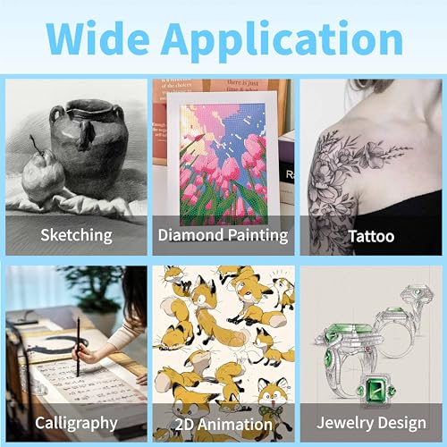 Mlife A3 LED Light Pad Kits-Large Tracing Light Box Diamond Painting Light Board Kit, Diamond Art Painting Accessories for DIY Diamond Art Craft with Bead Storage Container,Pens,Stand - style: A3 Kits