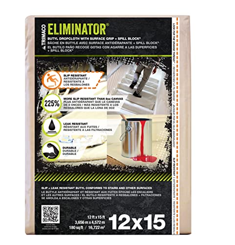 Trimaco Eliminator Butyl Drop Cloth, 12-feet x 15-feet - size: 12x15 Feet
