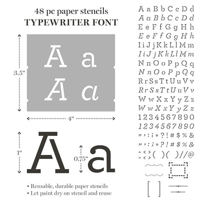 Martha Stewart, Classic Alphabet Paper Lettering Stencil and Tool Kit, 150 pc - style: Classic Alphabet