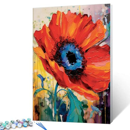 Beautiful Flowers Digital Canvas DIY Children's Digital Painting Classic Pattern Design,Abstract Graffiti Digital Painting, Modern Art Color Picture Digital Painting, (DIY Frame) - color: Plant-05, size: 16''x20''(DIY Frame)